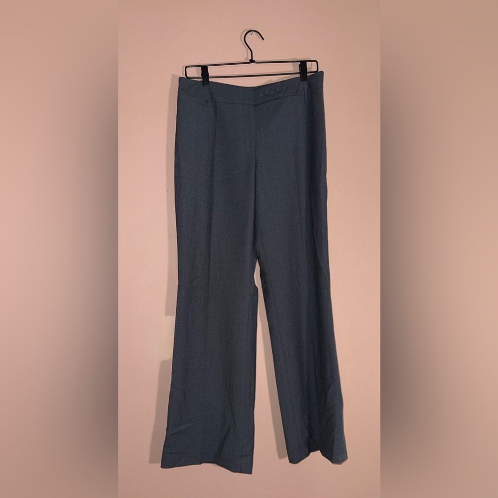 ANN TAYLOR Wool Tailored Trouser Dress Pants in Dark Gray Size 8
